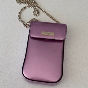 Kate Spade Kenzie North South  Metallic Purple Crossbody EUC
